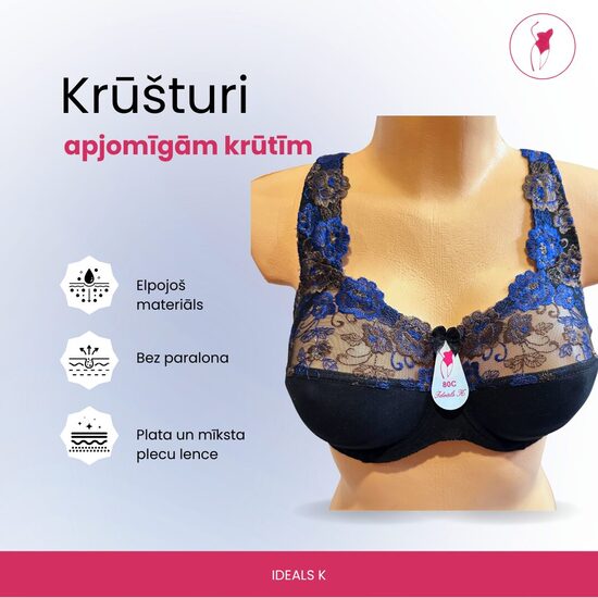 Krūšturi apjomīgām krūtīm